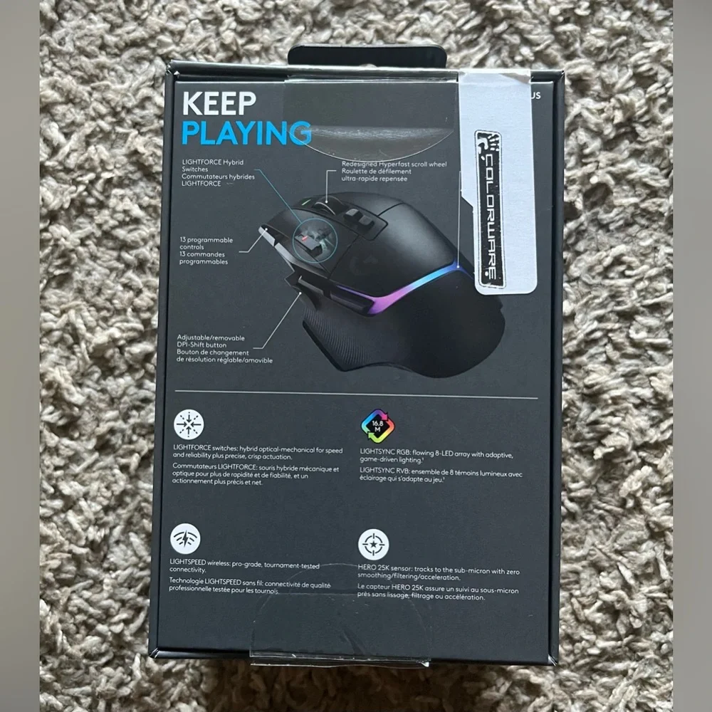 NEW Mouse: Logitech G502X Plus, Wireless RGB Gaming Mouse w/ customization color